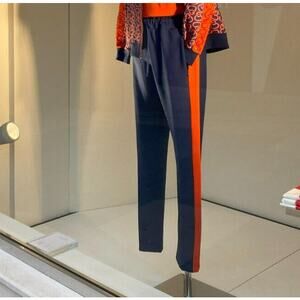 Escada Sport Stretch Soft Blue Orange Skinny Pants Small Sweatpants Tracksuit SM